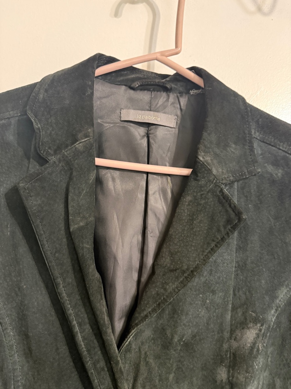 Liz Claiborne Black Suede Blazer